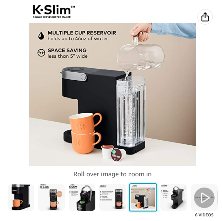 Coffee machine Amazon Listing pictures example
