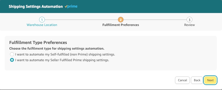 How to setup Amazon Fulfilled Prime 5